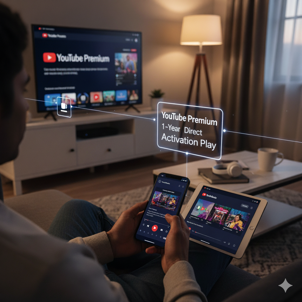 YouTube Premium: 1 Year Direct Activation Plan - On Ur Mail