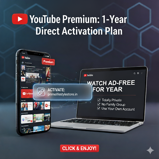 YouTube Premium: 1 Year Direct Activation Plan - On Ur Mail