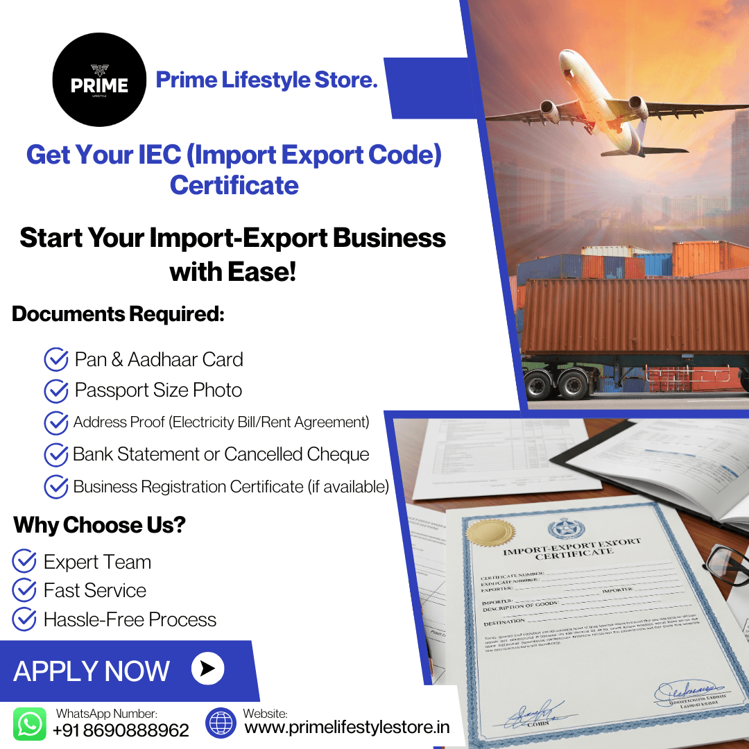IEC Registration Service - Prime Lifestyle Store