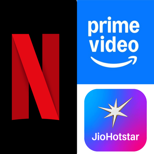 Combo 3 in 1 - (Netflix,Prime Video And JioHotstar) - Prime Lifestyle Store