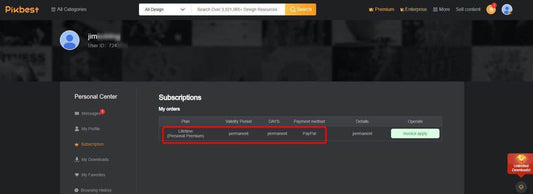 Pikbest Premium - Pre Made Acount - Prime Lifestyle Store