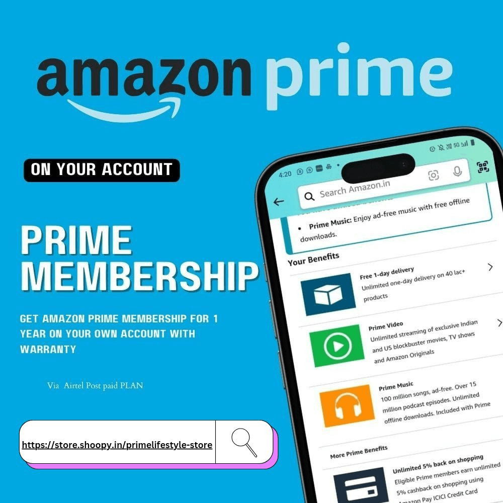 Amazon Prime Membership - On Ur Mail - Prime Lifestyle Store