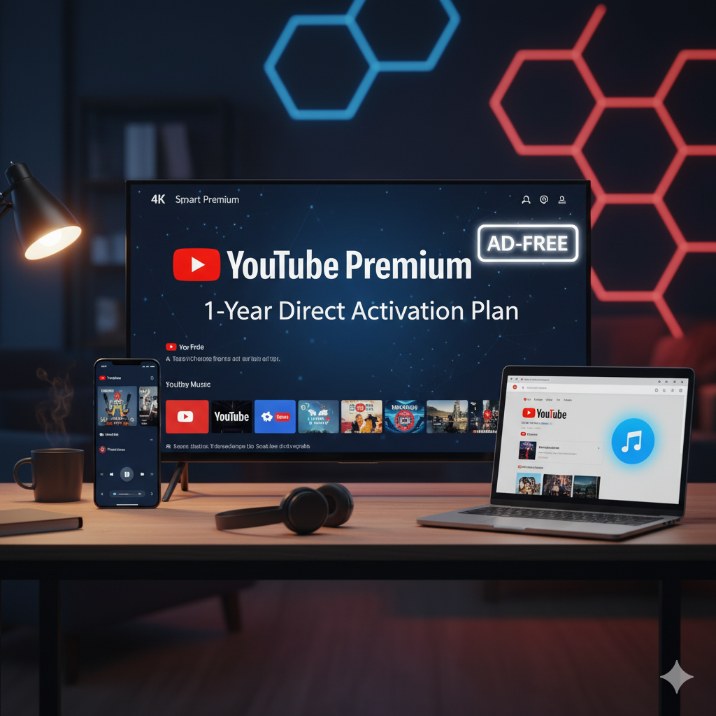 YouTube Premium: 1 Year Direct Activation Plan - On Ur Mail