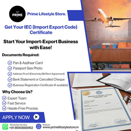 IEC Registration Service - Prime Lifestyle Store